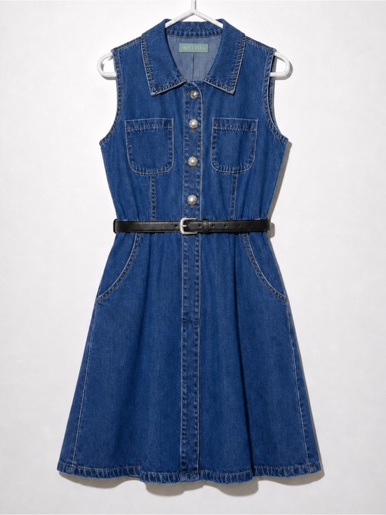 Nordstrom Dresses & Skirts - NWT Margaux Denim Dress with Belt by Wisteria
